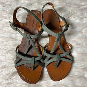 Elegant Green Strappy Sandals